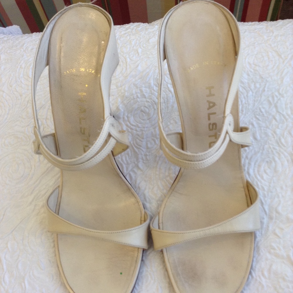 Halston Nude Spike Heels